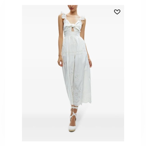 Alice & Olivia, Tie-front cut-out jumpsuit, worn once! Size 8 - Picture 4 of 9